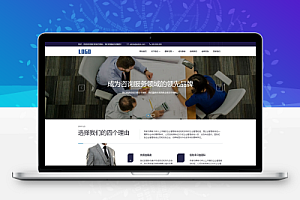 【中文模板】企业管理咨询 深紫款 响应式模板