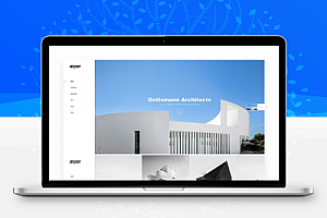 【中文模板】建筑单屏类网站 简约白色款 响应式模板