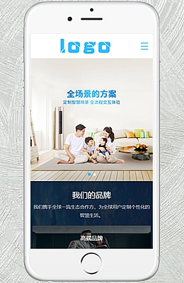 【移动端】家用电器 蓝色款 包含html+CSS+Js+字体文件全套